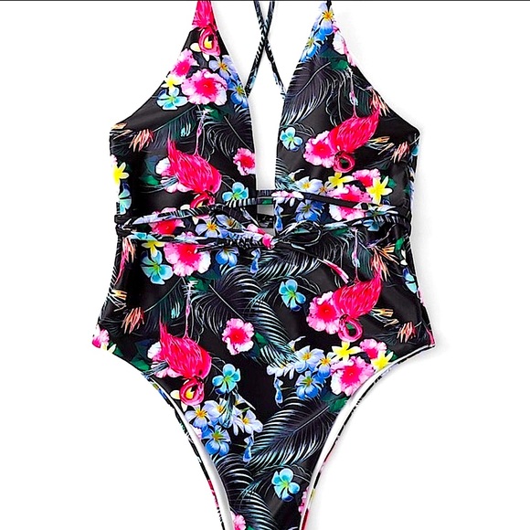 ๐๐๐ดTropical One Piece Bathing Suit - Picture 2 of 5